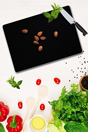 Badem Desenli Cam Kesme Tahtası| 30 Cm X 40 Cm