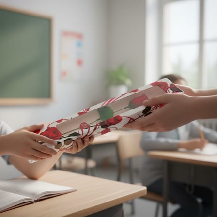 Delux Serisi Dekoratif Obje Hatıra Objesi Ofis Dekoru Kutulu Gül - Öğretmenler Günü Hediyesi