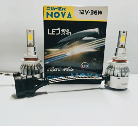 SuperNova Buz Mavi HB3 9005 Simsek Etkili Zenon COB Led Xenon