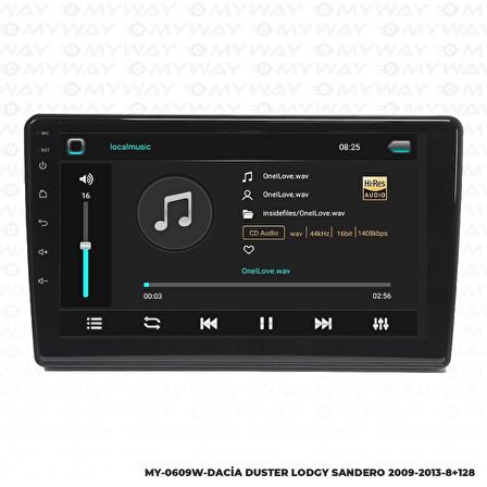 Araç Multimedya Dacia Duster Android 12 Carplay 4Gb Ram + 64Gb Hdd 2009-2013 Navigasyon Ekran MYW