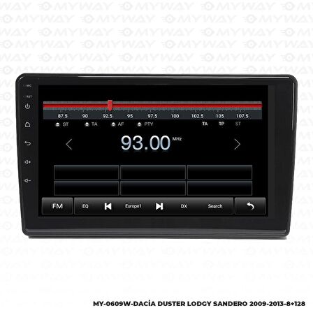 Araç Multimedya Dacia Duster Android 12 Carplay 4Gb Ram + 64Gb Hdd 2009-2013 Navigasyon Ekran MYW