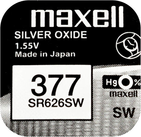 Maxell Sılver Oxide 377 SR626SW Pil 10'lu Paket