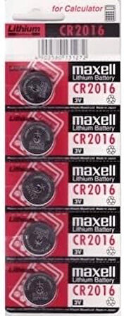 Maxell Cr2016 3v Lityum Düğme Pil 5'li Paket