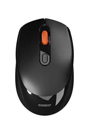 Everest SMW-87 Usb Siyah 2.4Ghz & 1600dpi & Wireless & Optik & 4 Tuşlu Siyah Kablosuz Mouse