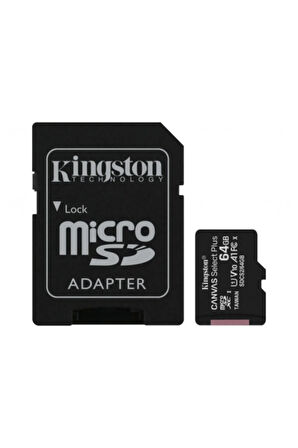 Kingston Sdcs2/64gb Cl10 100mb/s Microsd (sd Adaptörlü)