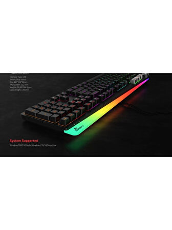 Gamenote HV-KB473L Kablolu Mekanik Rgb Klavye