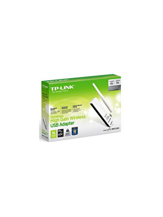 TP-LINK TL-WN722N, 150 Mbps N Kablosuz Yüksek Kazanımlı USB Adaptör