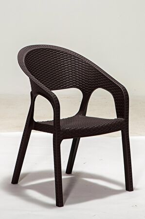 2 Adet Garden Kahve Sandalye / Balkon-Bahçe-Teras