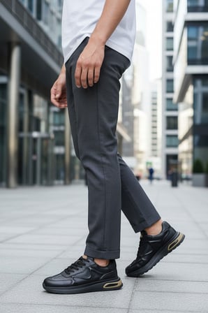 İç Dış Hakiki Deri Kalın Taban Erkek Sneaker