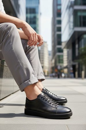 Premium İç Dış Deri Günlük Erkek Sneaker