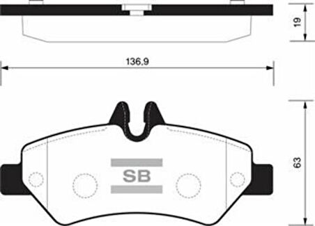 Sangsın Sp1562 Fren Balatası Arka Mercedes Sprinter 906 06 -Vw Crafter 06 16