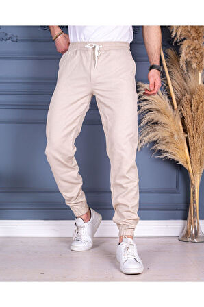 Jogger Pantolon Bel ve Paça Lastikli İnce Yazlık PNT731