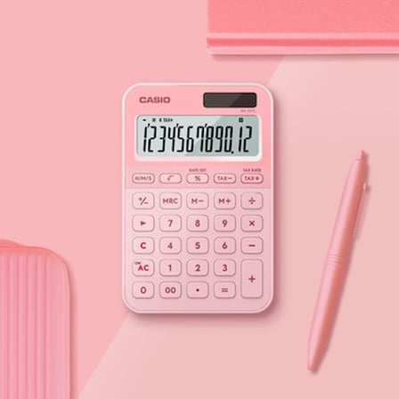 Casio MS-20YC-LP-W-DP Açık Pembe Masaüstü Hesap