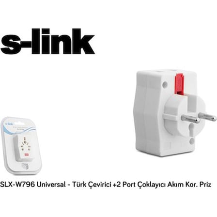 S-Link Slx-W796 Universal - Türk Çevirici + 2 Port Çoklayıcı Akım Kor.
