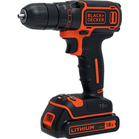 Black & Decker BDCDC18 18V 1.5Ah Li-ion Darbesiz Matkap Kompakt Tasarım ve Yüksek