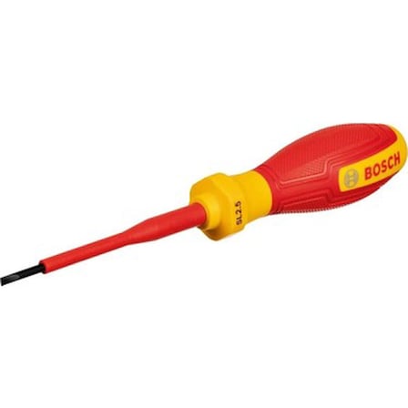 İzoleli Düz Tornavida 2.5 x 75 mm 1000 Volt Güvenlik Özelliği