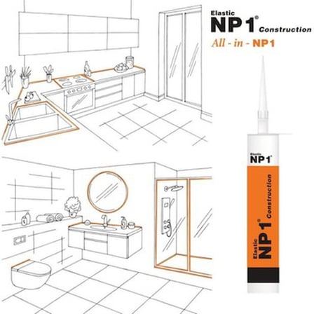 Beyaz NP1 MS Polimer Silikon 290 ml ile Güçlü Yapıştırma