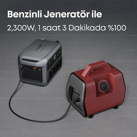 Anker SOLIX C2000 Gen 2 Taşınabilir Güç Kaynağı - 2.048 Wh - 4.000W Tepe Gücü - 4kWh'ye