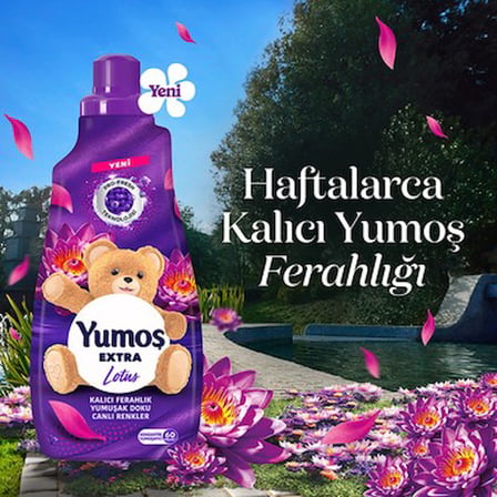 1440 ml Lotus Aromalı Extra Yumuşatıcı ile 60 Yıkama