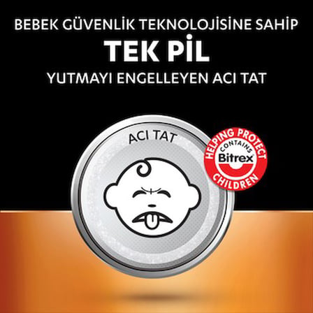 2'li Paket Lityum Düğme Pil, Yüksek Performans