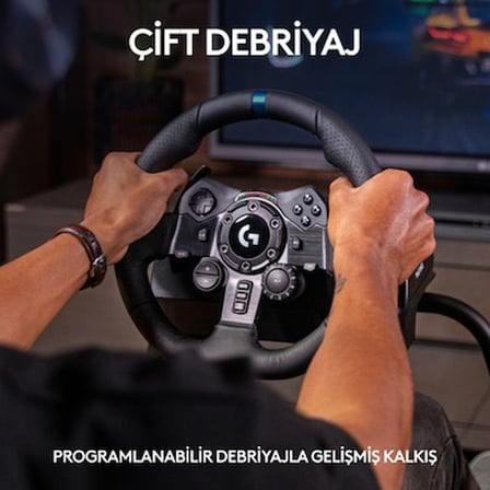 Logitech G G923 PS5, PS4 ve PC ile Uyumlu Yarış Direksiyonu ve Pedalları -