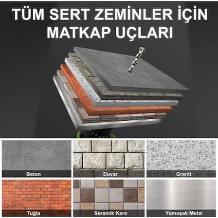 8 Parça Tungsten Karbür Beton Matkap Uç Seti