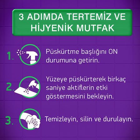 Yağ ve Kir Sökücü Mutfak Temizleyici Sprey ile Etkili Temizlik