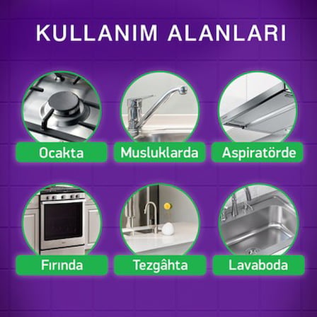 Yağ ve Kir Sökücü Mutfak Temizleyici Sprey ile Etkili Temizlik