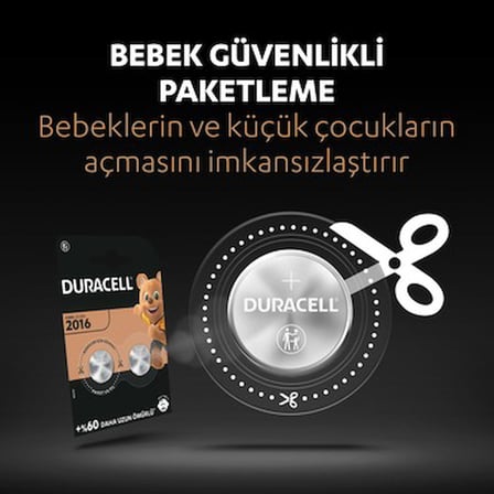 Lityum Düğme Pil 3V, 2'li Paket, Uzun Süreli Enerji