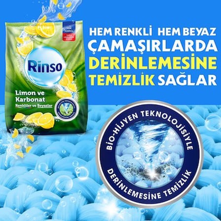 Limon ve Karbonat İçeren Beyazlar için Toz Deterjan 10 kg