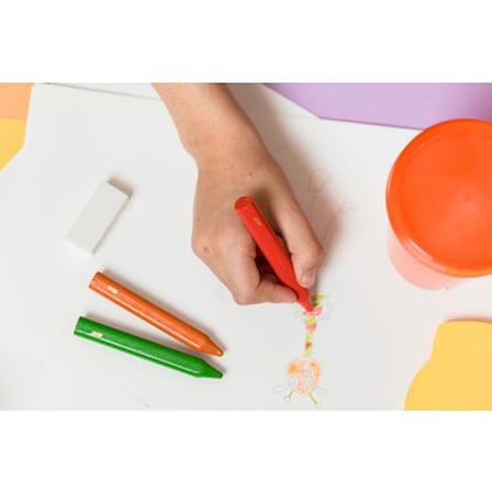 12'li Jumbo Üçgen Mum Pastel Boya Seti