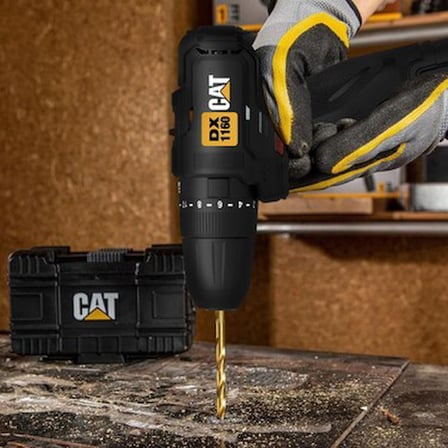 Cat DX1160 12VOLT/2.0AH Li-Ion Çift Akülü Kömürsüz Profesyonel Şarjlı Darbeli Matkap + DA01901 32