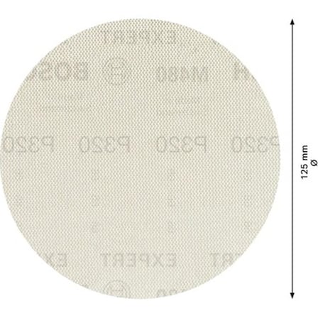 125 mm Çapında Ağ Zımpara, 320 Kum Elek ve Telli Yapı ile Sıfır Hata