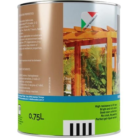 Dış Mekan Ahşap Jel Vernik 0.75 Lt Şeffaf Koruma
