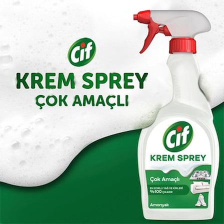 Amonyak ile Yağ ve Kir Sökücü Yüzey Temizleyici 750 ml Ferah Koku