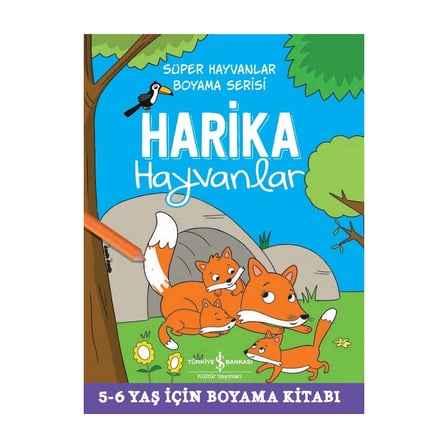 3-5 Yaş Grubuna Uygun Hayvanları Boyama Kitabı