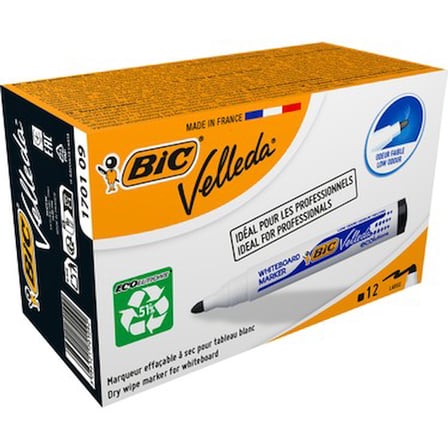 Yuvarlak Uçlu Beyaz Tahta Kalemi, 12'li Paket