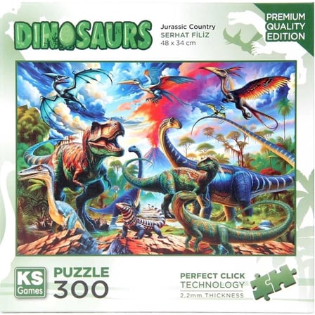 300 Parça Jurassic Country Temalı Eğlenceli Yapboz