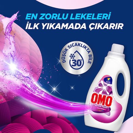 Etkili Renkliler için Sıvı Çamaşır Deterjanı 1500 ml