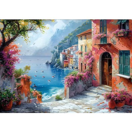 1000 Parçalı Amalfi Temalı Eğlenceli Yapboz