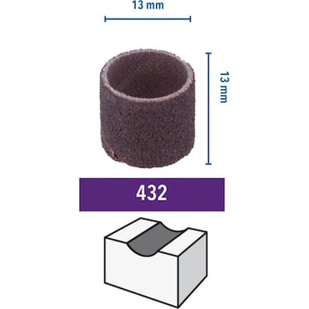 13 mm İnce Zımpara 120 Kum 6 Adet, Ahşap ve Fiberglas İçin Uygun