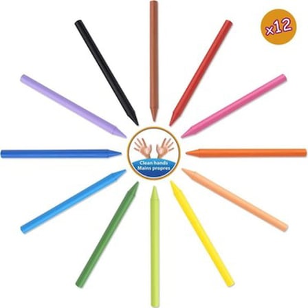 12'li Silinebilir Mum Pastel Boya Seti