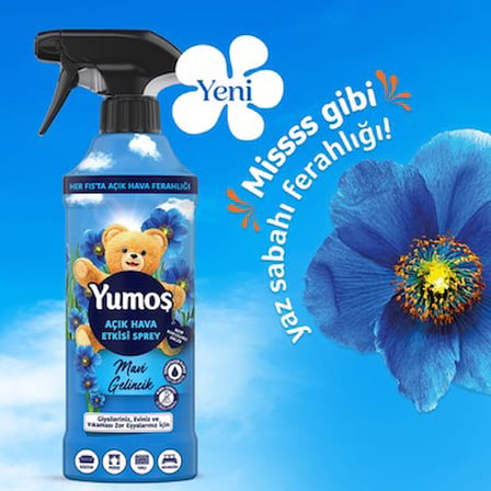 430 ml Yıkanması Zor Eşyalar İçin Mavi Gelincik Sprey