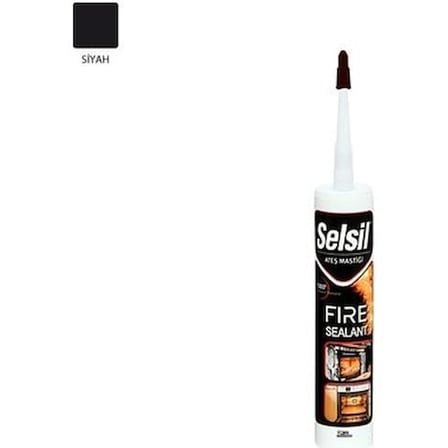Selsil Ateş Mastiği Siyah 300 ml 1500 Dereceye