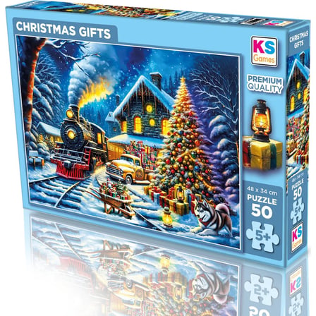 50 Parça Noel Hediyeleri Temalı Eğlenceli Puzzle