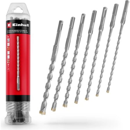 Orijinal Einhell 7 Parça SDS Plus Kırıcı Matkap Ucu Seti, 210 mm (4 Ağızlı Karbür Plakalı,