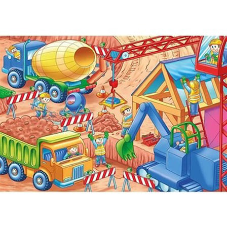 KS Games Under Construction Jumbo Puzzle 12 Parça 63x43 cm Eğlenceli Zorluk