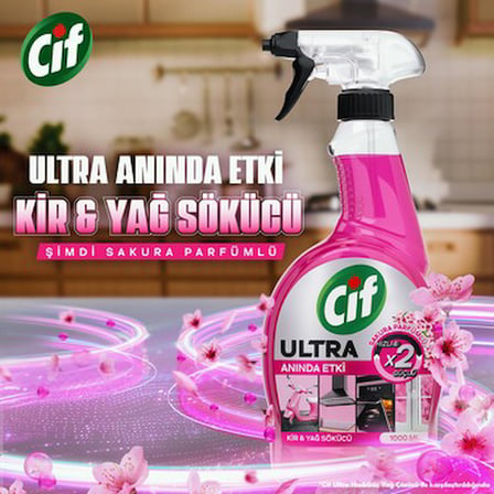 1000 ml Sakura Parfümlü Kir ve Yağ Sökücü Ultra Sprey