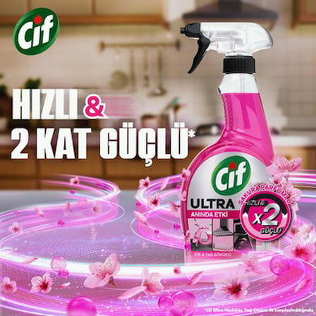 1000 ml Sakura Parfümlü Kir ve Yağ Sökücü Ultra Sprey