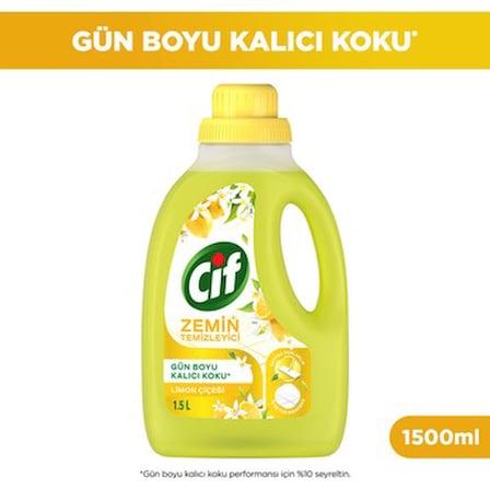 1500 ml Limon Çiçeği Kokusuyla Kalıcı Temizlik Ürünü